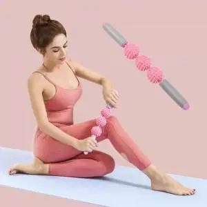 [골드스마일]3구 롤러 종아리 다리 마사지봉 롤러 마사지스틱