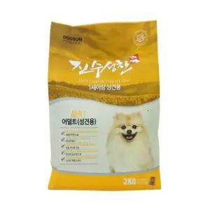고품질 1세이상 성견용 강아지 건식사료 2kg 영양 진수성찬 (WC6B377)