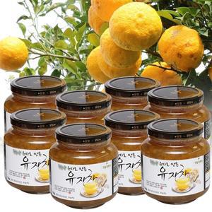 에덴 고흥유자차(정백당-1kg 8병) 무농약 유자로 만든 유자차 유자청