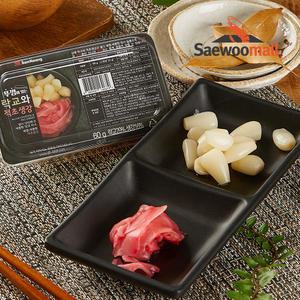 뚜껑이있는 락교와적초생강 60g