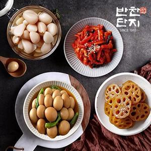 [반찬단지]반찬단지 꽈리고추메추리알장조림1Kg+알마늘1Kg+연근조림1Kg+무말랭이1Kg 밑반찬종류 저녁메뉴
