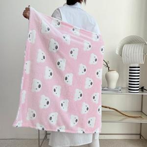 [리틀잼스]북극곰 극세사 따뜻한 교실 학교 사무실 차량용 담요 bg4048