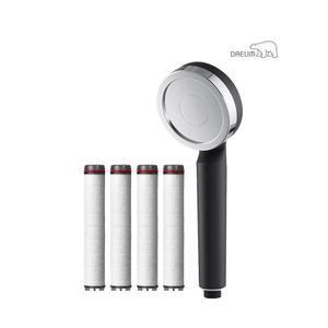 대림바스 디클린 멀티필터 샤워기 와이드형(블랙)+리필필터(4개입)SET
