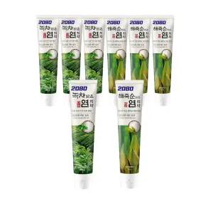 2080 염치약 녹차, 120g, 4개+해죽순, 120g, 4개