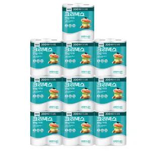 크리넥스 안심 키친타올 200매 2롤 9팩 (18롤)