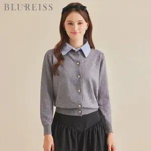 셔츠카라배색오픈단추니트_BI4F3KT2041