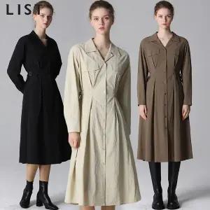 [리스트(LIST)] 사이드 스트랩 셔츠 원피스