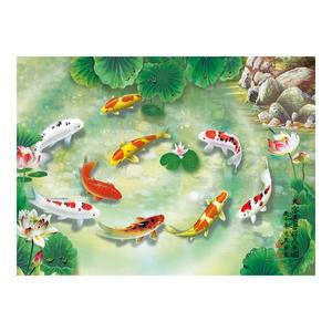 [퍼즐피플]DIY 보석십자수 길상구어도 40x50cm 동양화 캔버스형