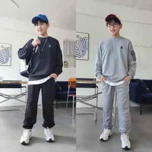 [블랙야크키즈](하남점) 신학기 준비 기모없는  세련된  맨투맨이  이쁜 루트니트 상하세트