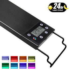 247 수족관 전체 스펙트럼 LED 조명 어항 장식 식물 성장 조광기 램프 IP68 방수 100V-240V 75-90cm