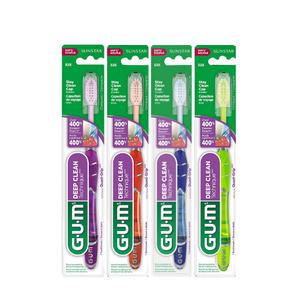 GUM 검 테크닉 딥 클린 시린이 칫솔 (525) 4개 (컴펙트 헤드, 소프트모)