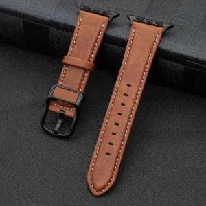 Apple 시계 밴드 용 PU 가죽 스트랩 44mm 45mm 41mm 40mm 42mm 46mm correa 팔찌 iWatch 시리즈 4 5 6 SE 7