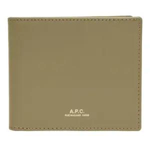 베이지 가죽 스티치 카드 지갑 PXAWV H63153 KBC SILVER GREEN