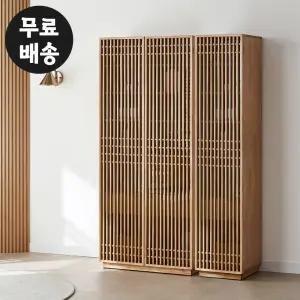 델라 고무나무 원목 수납장 세트 주방 거실 그릇장 부엌 장식장 카페장 1200