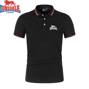 티 셔츠 반팔 면티 얇은 카라 여름 폴로 LONSDALE 남자 남성 자수 핫 하이 퀄리티 탑 비즈니스 캐주얼