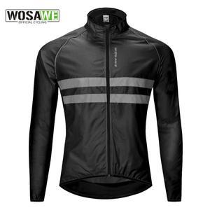 WOSAWE-남성용 사이클링 재킷, 높은 가시성, 다기능 저지, 도로 MTB 자전거, 바람막이, 퀵 드라이