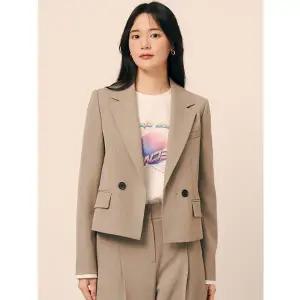 [JJ지고트](대구신세계)배색 커프스 더블 크롭 재킷 GP9M0JK921