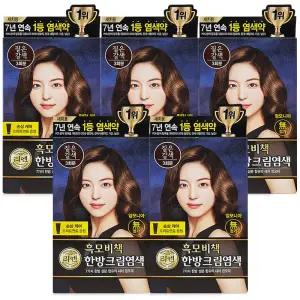 리엔 흑모비책 한방 크림 염색 120g 짙은갈색 5개