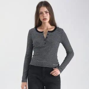 [후아유](천안아산점)Ribbed Henry Neck T-shirt WHLAF3822F