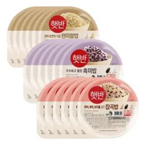 햇반흑미밥210gx8+매일잡곡밥210gx8+현미쌀밥 210Gx8