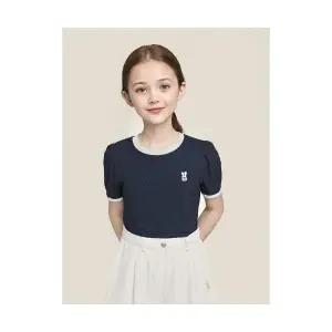빈폴 키즈 빈폴 BEANPOLE KIDS 여아 폴리 골지 링거 반팔 티셔츠 네이비 BI5442G04R BI5442G04R 247813
