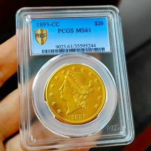 1893-CC 미국 $20 금화 독수리 동전 수집품 상자에 밀봉됨 monedas 등급 홀더 NGC PCGS MS61