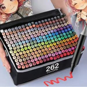 아크릴마카펜 알코올 드로잉 마커 듀얼 팁 미술 스케치 일러스트레이션 학교 24색 36색 48색 60 색 80 120
