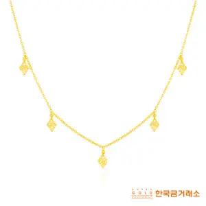 [추석특집 12만원 SALE] 엠브로 24K 스퀘어 드롭 목걸이 + 로프체인 팔찌