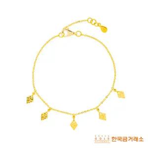 [추석특집 10만1천원 SALE] 엠브로 24K 스퀘어 드롭 팔찌 + 로프체인 팔찌
