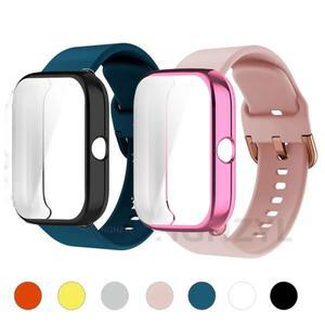 Amazfit GTS 4 3 2 미니 2e 스트랩 케이스 보호대 실리콘 팔찌 + Bip U Pro S Lite bip 5 손목 밴드 범퍼