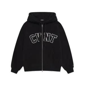 커버낫 CVNT 플리스 오버핏 후디 집업 블랙 CO2403JK18BK 846143