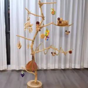 앵무새 장난감 횟대 놀이터 대형 새장 둥지 자바트리 사다리 잉꼬 컬러 평상 탁상용 세라믹