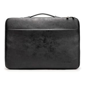 MacBook Pro용 손잡이가 있는 Kinmac 360 보호 노트북 슬리브 케이스 가방 커버 16인치, HP, Lenovo, Dell, ASUS, Acer 울트라북 및 비즈니스 노트북(블랙 PU)