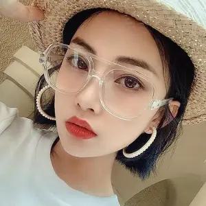 투명 뿔테 패션안경 빅사이즈 스타일리시 안경 여러색 (WFJT8NR)