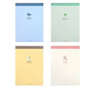 모닝글로리 연습장 동물화분 스프링연습장 (랜덤1개) 연습노트 연습공책 (WFK5PG8)
