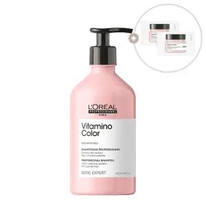 [컬러락] [염색유지용] 로레알 비타미노 샴푸 500ml (+ 마스크 15ml 2개 증정) 810083