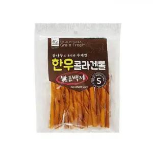 고품질 강아지 반려동물 한우 콜라겐 롤 져키 스틱 S 1P 개이빨껌 (W8FDA7B)