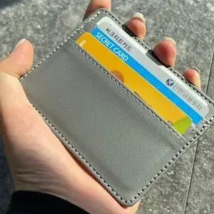 심플 슬림한 포켓 카드지갑 그레이 슬림 블랙 슬림한 그레이 가죽 명함