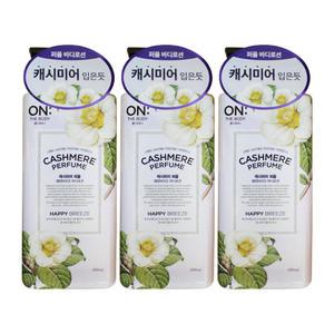 엘지 온더바디 바디로션 캐시미어 퍼퓸 해피브리즈 400ml 3개