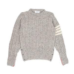 [톰브라운] 트위스트 케이블 클래식 풀오버 MKA469B-Y1506 055 (LIGHT GREY)