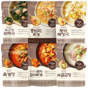 아워홈 국 300g (소고기 미역국 + 콩비지찌개 + 황태해장국 + 육개장 + 사골곰탕 + 돼지김치찌개)