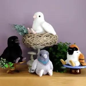 콤비니 [선레몬] 플러피애니멀 새 인형 까마귀 비둘기 참새