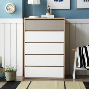 [보루네오]무디 위크 속깊은 5단 광폭 서랍장 (가로 80cm, 높이 1.2m, 깊이 50cm)