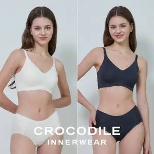 [크로커다일] 감탄브라 라이크라 인견쉘론 후크형 브라+팬티 4종세트 오트