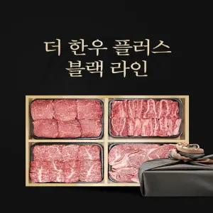 더한우플러스 프리미엄 한우 명절  블랙  선물세트  소고기 구이용 0.8kg