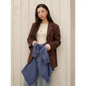 [올리브데올리브](대구신세계)[인플루언서 착용] 싱글 스웨이드 자켓 OL5XJ880