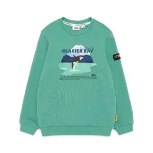 [내셔널지오그래픽키즈]K233USW970 앞판 그래픽 맨투맨 MINT GREEN