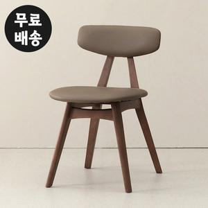 [벤티스가구]데온 고무나무 원목 가죽 의자 예쁜 까페 카페 인테리어 디자인 체어(브라운)
