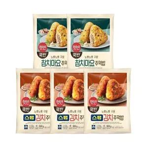 [CJ제일제당][T]햇반 쿡반 스팸김치주먹밥500g x3 + 참치마요주먹밥500g x2