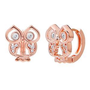 14K 화이고급트 큐빅 아울 귀걸이 (Gold-pin)